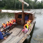 Écoles en balade - démarrage de la Toue